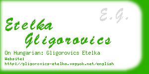 etelka gligorovics business card